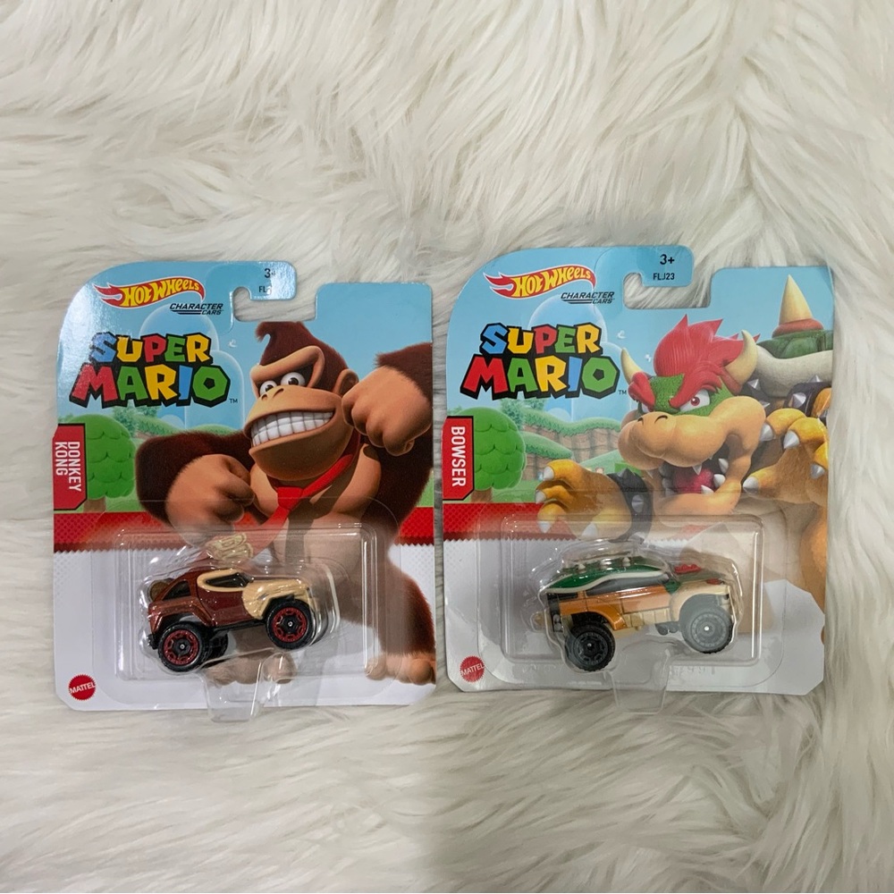 Hot Wheels Mario Bros Donkey Kong and Bowser Cars